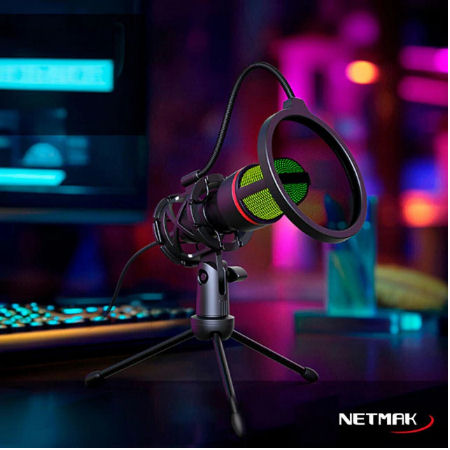 MICROFONO RGB STREAMING USB NETMAK NM-MS786